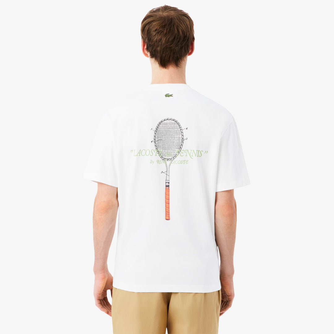 Lacoste Men's Embroidered Tee - White/Green