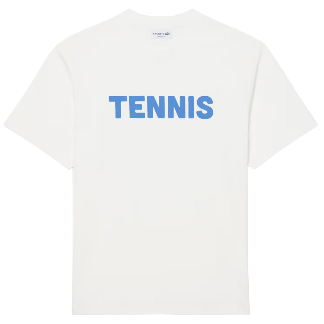 Lacoste Men's Printed Tennis Tee - White