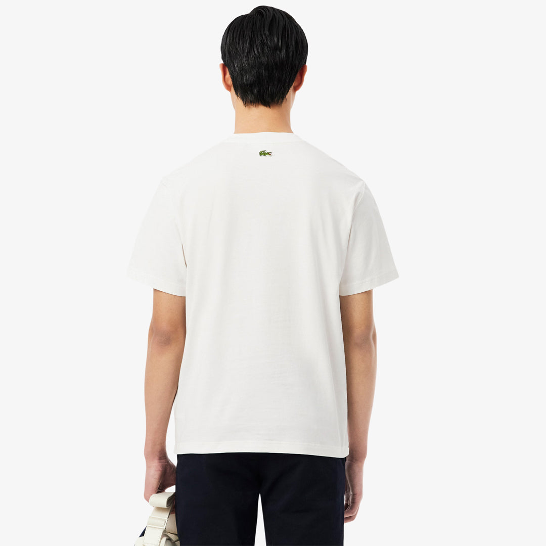 Lacoste Men's Printed Tennis Tee - White