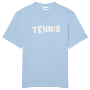 Lacoste Men's Printed Tennis Tee - Light Blue