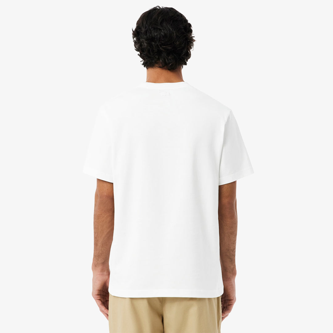 Lacoste Men's Embroidered Jersey Tee - White/Green