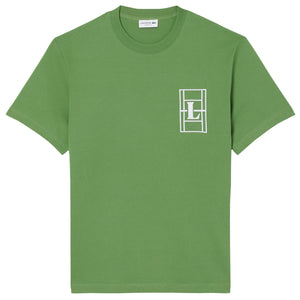 Lacoste Men's Embroidered Jersey Tee - Green/White