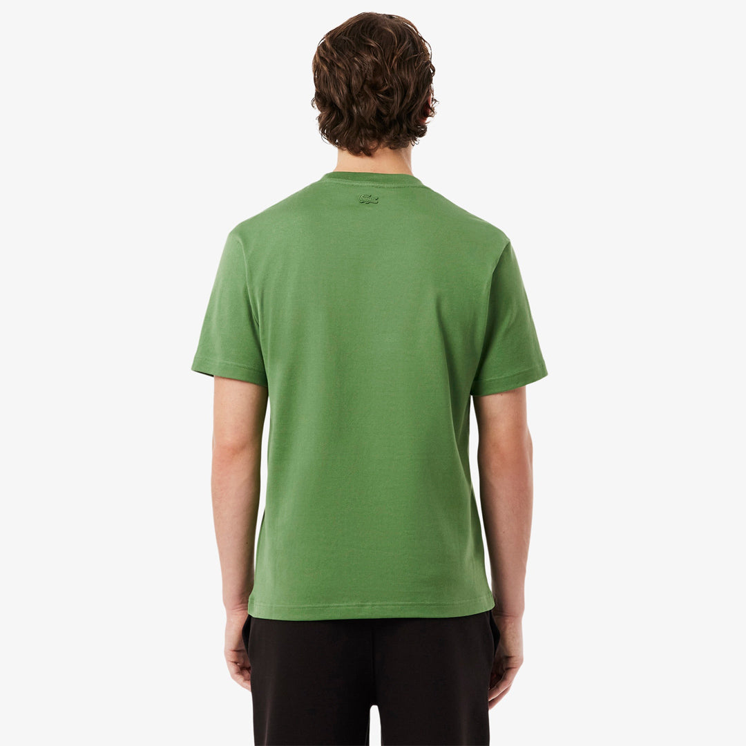 Lacoste Men's Embroidered Jersey Tee - Green/White