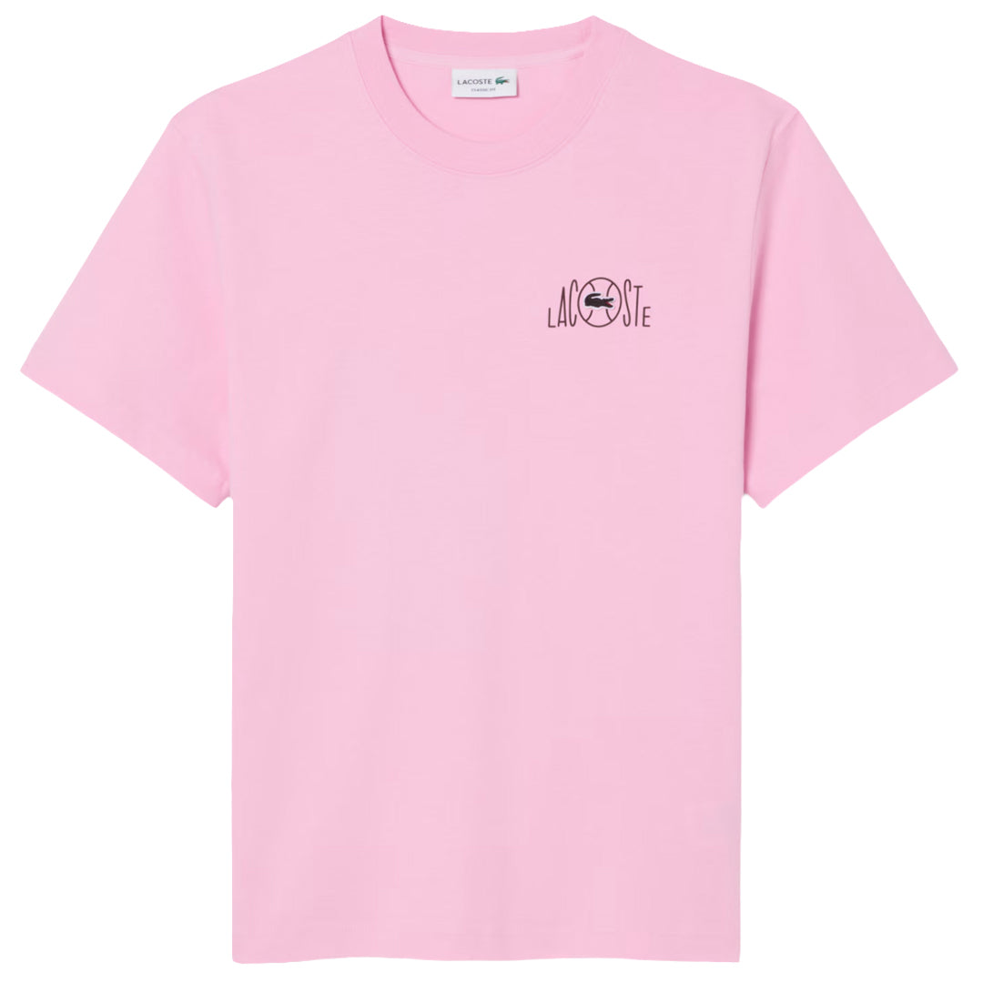 Lacoste Men's Printed Tee - Pink