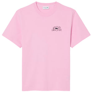 Lacoste Men's Printed Tee - Pink