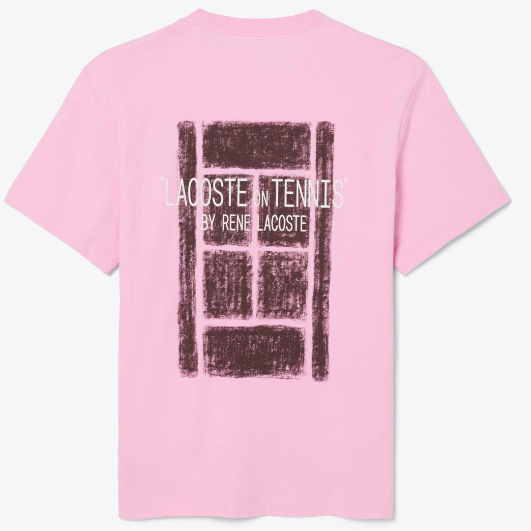 Lacoste Men's Printed Tee - Pink