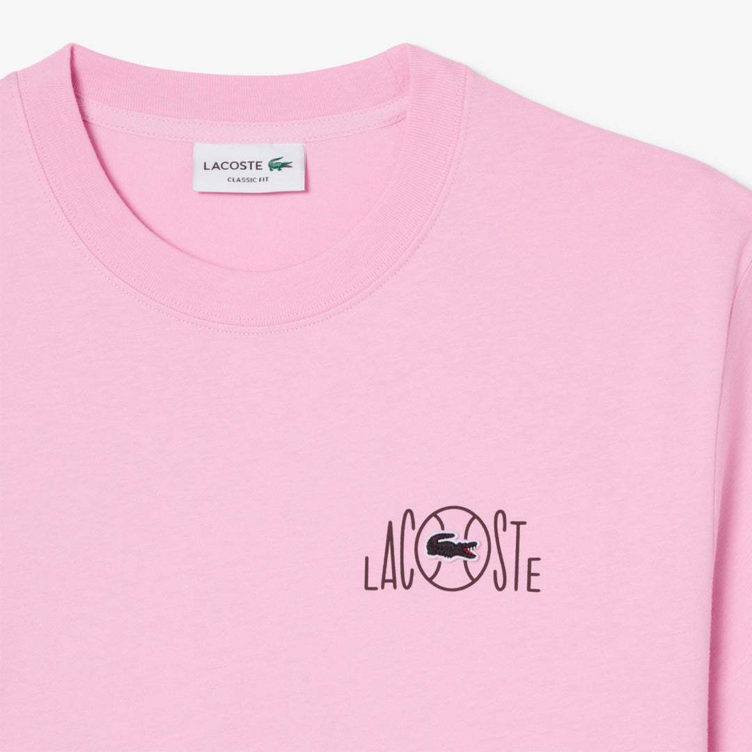 Lacoste Men's Printed Tee - Pink