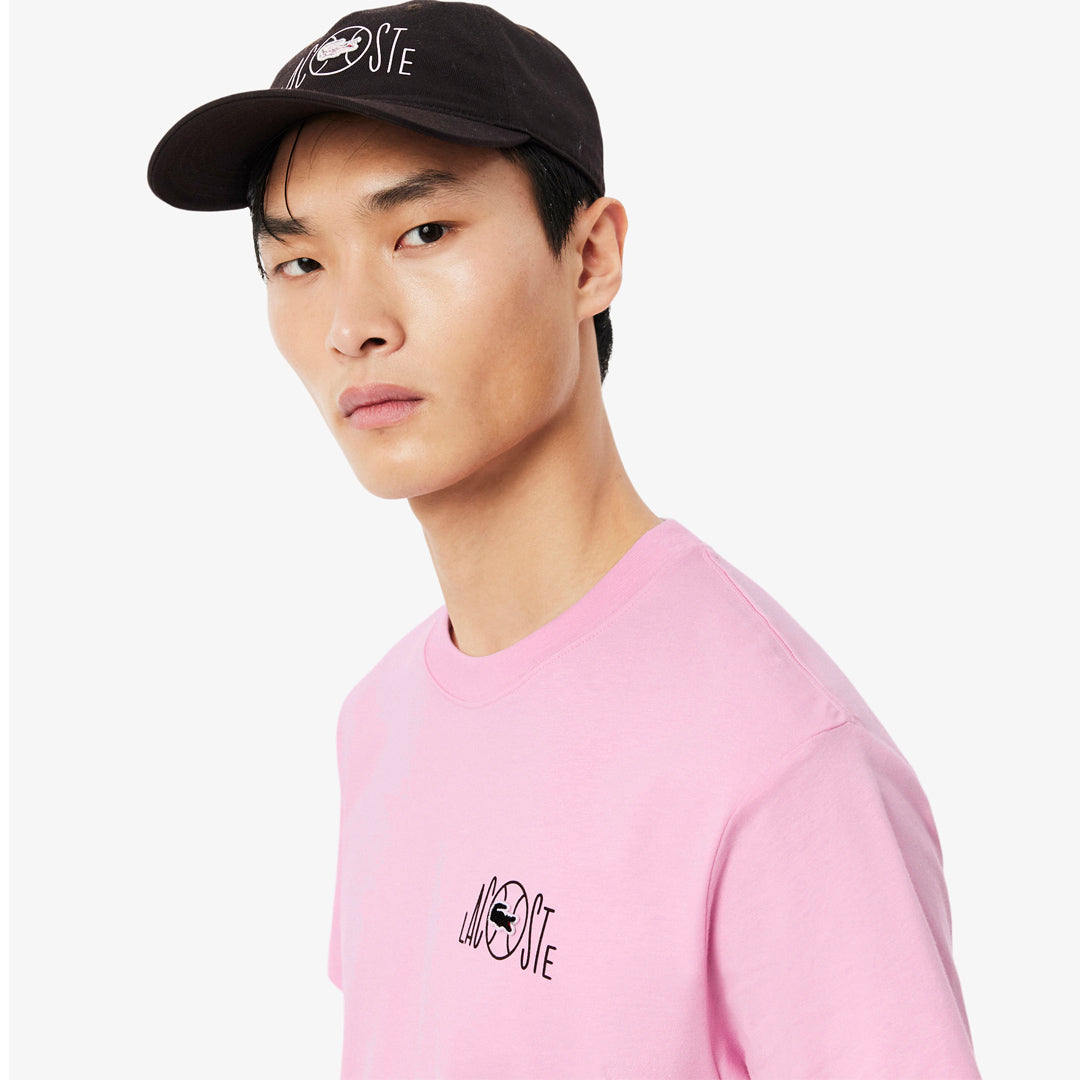 Lacoste Men's Printed Tee - Pink