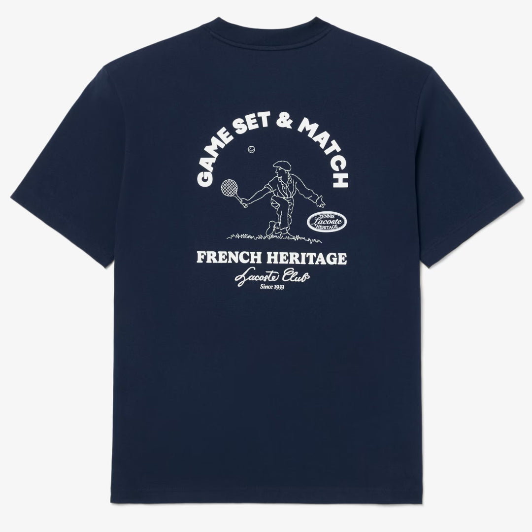 Lacoste Men's Heritage Tennis Tee - Navy