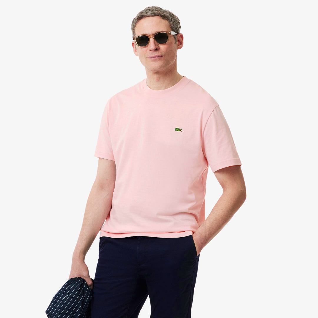 Lacoste Men's Cotton Tee - Light Pink