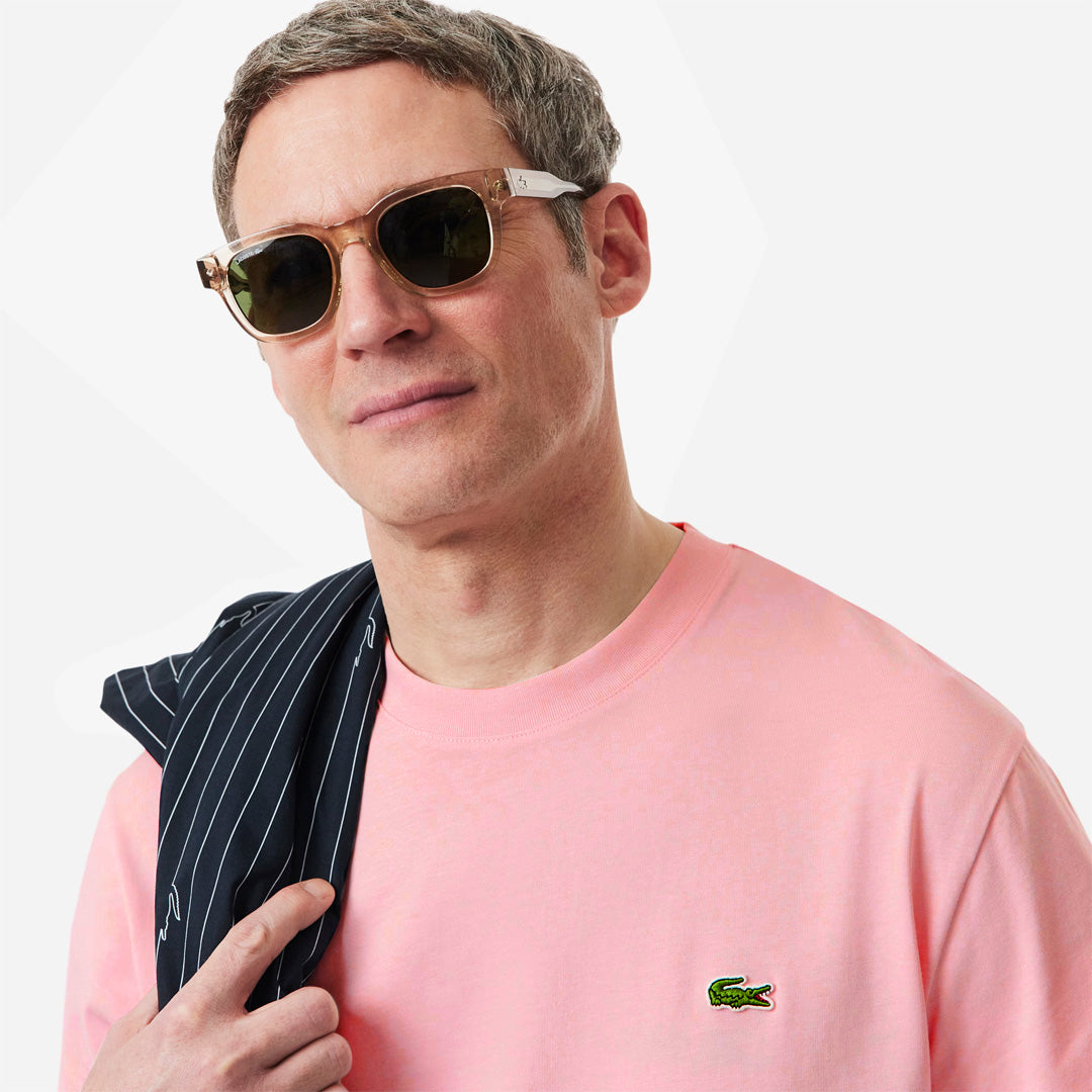 Lacoste Men's Cotton Tee - Pink