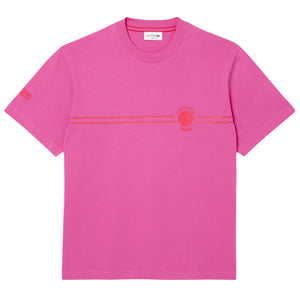 Lacoste Men's Paris Printed Tee - Pink