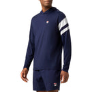 Fila Men's Essentials Longsleeve Hoodie - Fila Navy/White