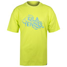 Fila Men's Drip Graphic Tee - Neon Yellow/Blue