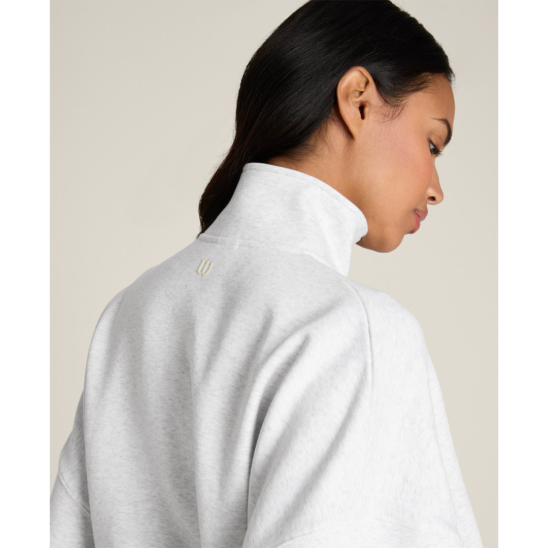 Wilson Women's Full Zip Sweater - Cloud Heather