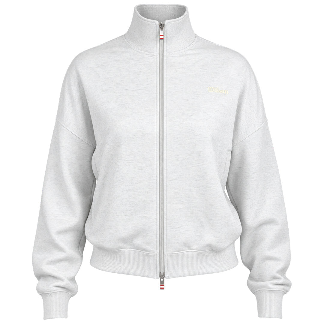 Wilson Women's Full Zip Sweater - Cloud Heather
