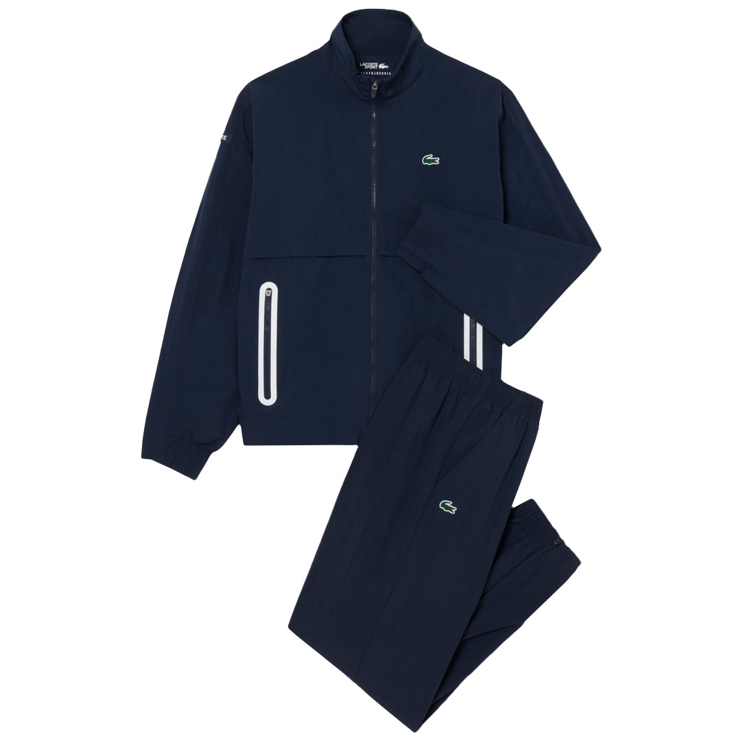 Lacoste ネイビー セットアップ Lacoste Men's Djokovic X Tennis Track Suit - Navy Blue – Merchant