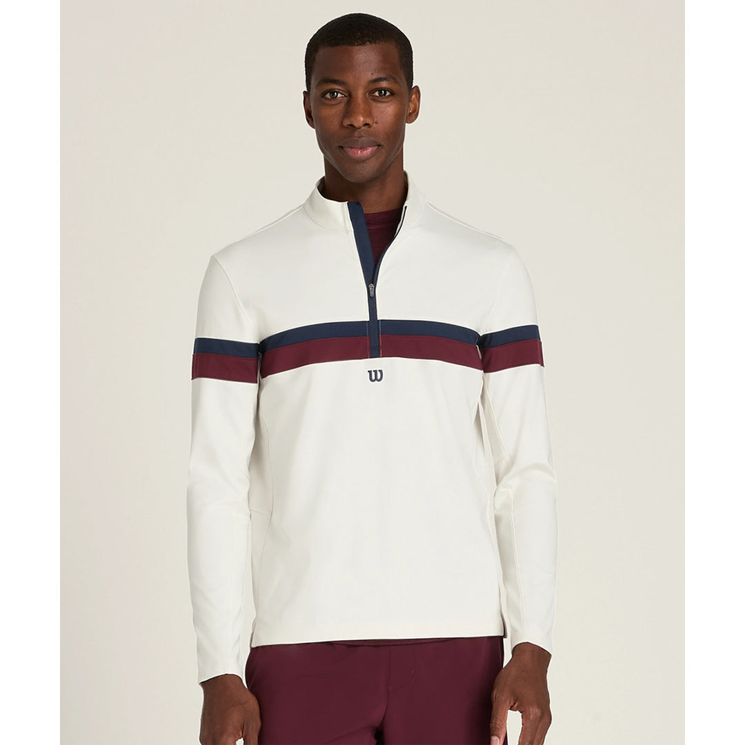 Wilson Men's Elevate Performance Half Zip Long Sleeve - Sandrift