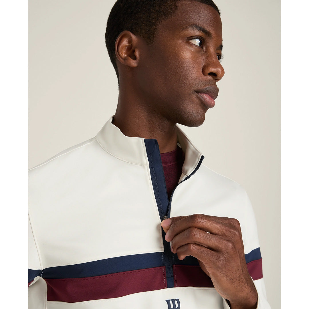 Wilson Men's Elevate Performance Half Zip Long Sleeve - Sandrift