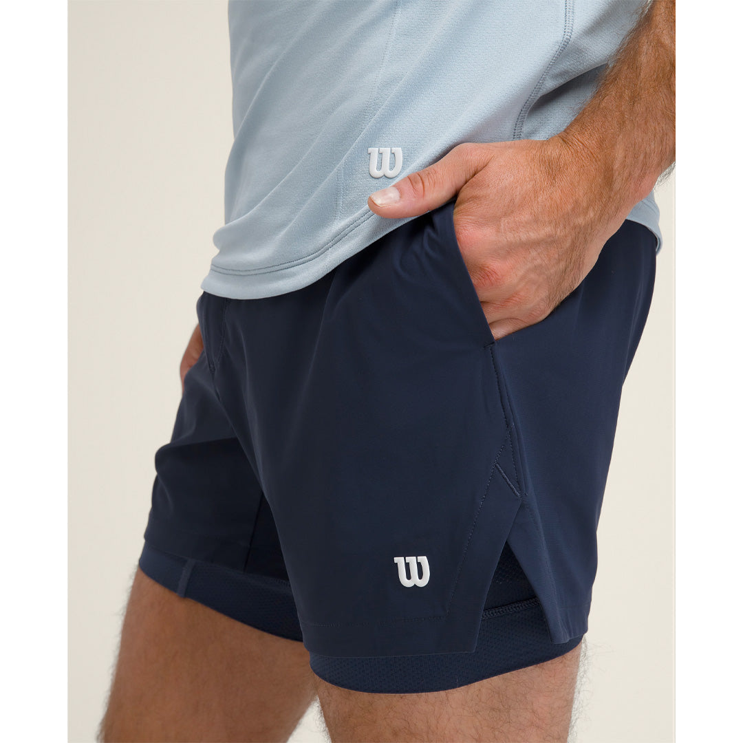Wilson Men's Set Point 5" Lined Short - Navy