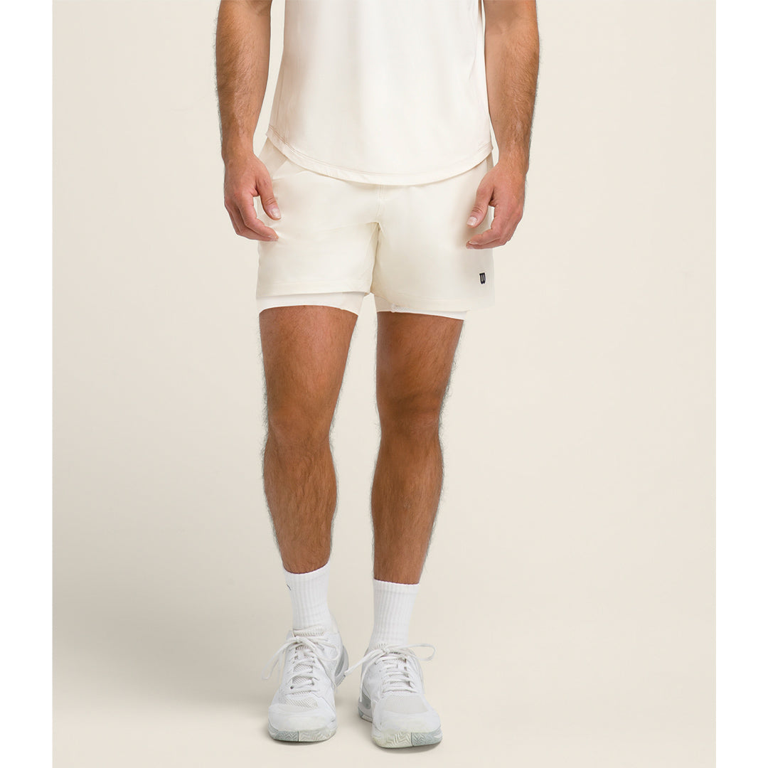 Wilson Men's Set Point 5" Lined Short - Sandrift