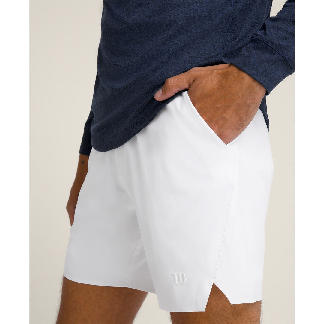 Wilson Men's Tournament V2 7" Unlined Short - White