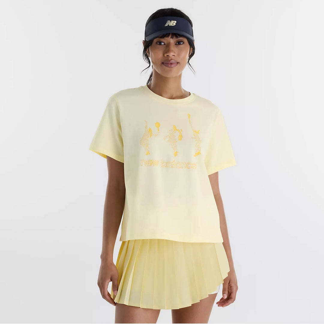 New Balance Women's Tournament Practice NYC Graphic Tee - Dawn Glow