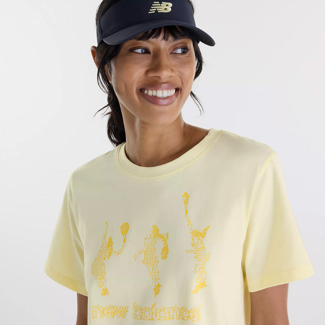 New Balance Women's Tournament Practice NYC Graphic Tee - Dawn Glow