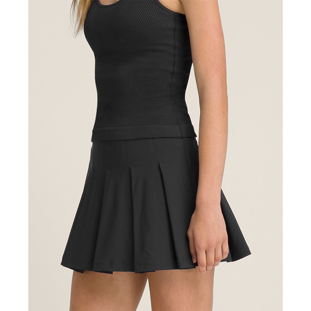 Wilson Women's Classic Pleated Mini Skort - Black