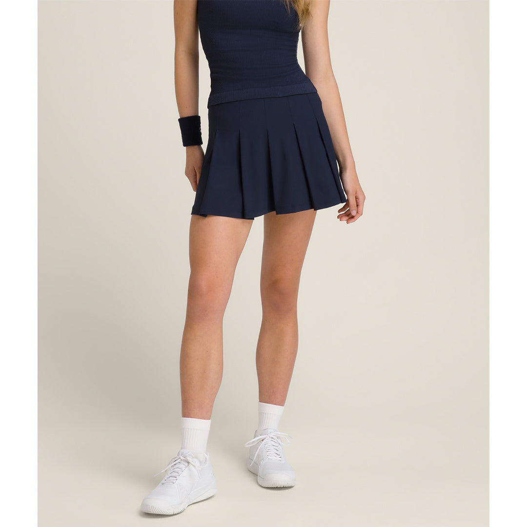Wilson Women's Classic Pleated Mini Skort - Navy