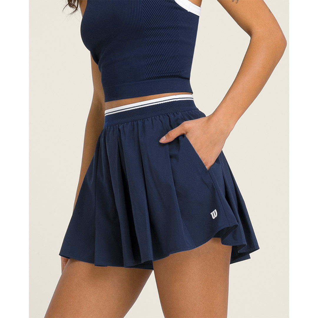 Wilson Women's Velocity Pleated Lined Skort - Navy