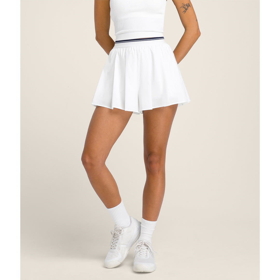 Wilson Women's Velocity Pleated Lined Skort - Bright White