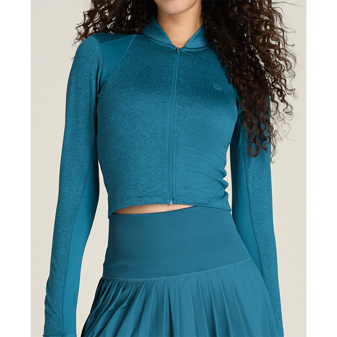 Wilson Women's All Day Full Zip Long Sleeve- Lyons Blue