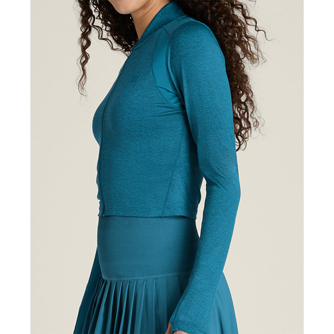 Wilson Women's All Day Full Zip Long Sleeve- Lyons Blue