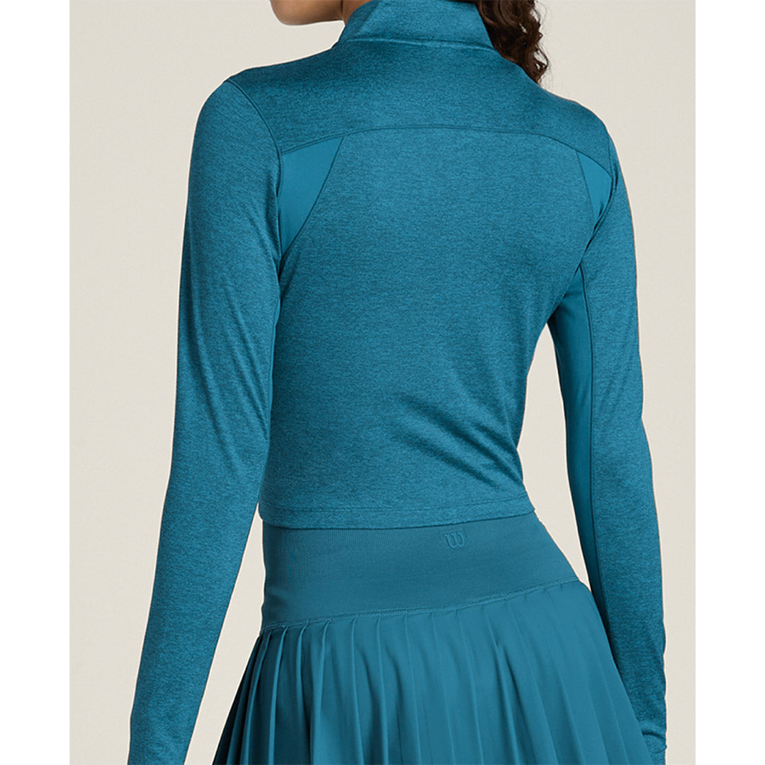 Wilson Women's All Day Full Zip Long Sleeve- Lyons Blue