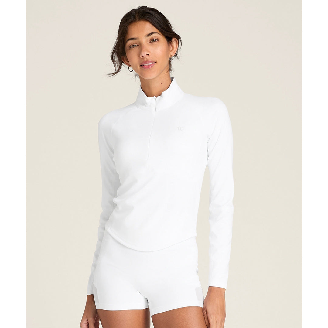 Wilson Women's Baseline 1/2 Long Sleeve - White