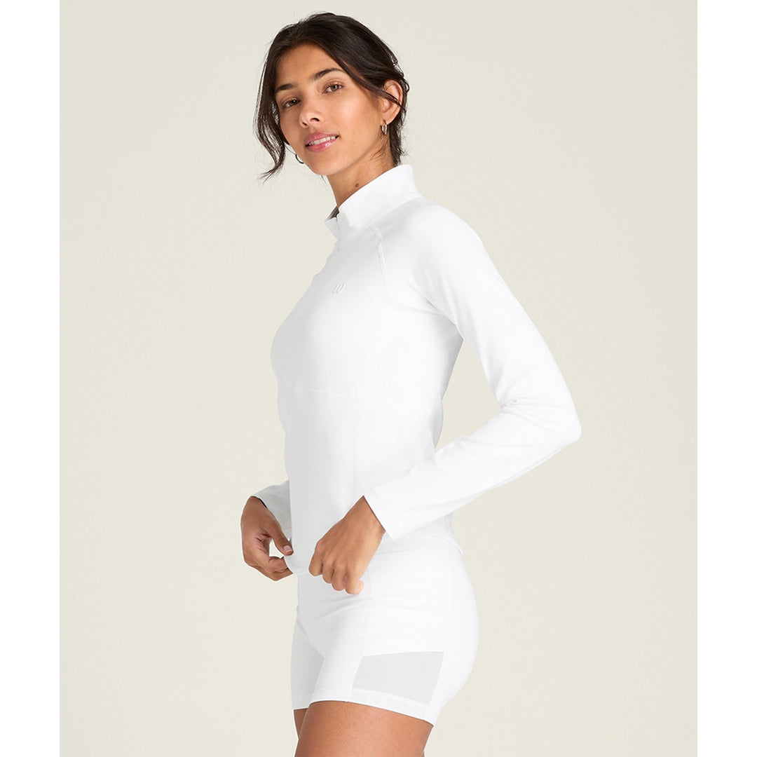 Wilson Women's Baseline 1/2 Long Sleeve - White