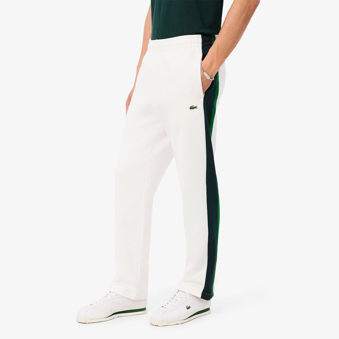 Lacoste Men's Colour Block Sweat Pants - Flour/Sinople