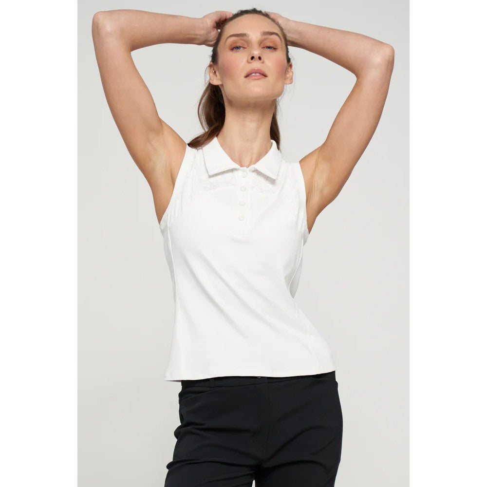 Lija Women's Don't Stop Me Now Legend Polo - White