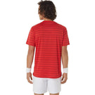 Asics Men's Court Stripe Shirt - Classic Red