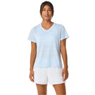 Asics Women's Court Stripe Top - Soft Sky