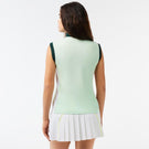 Lacoste Women's Pique Sleeveless Polo - Green/White