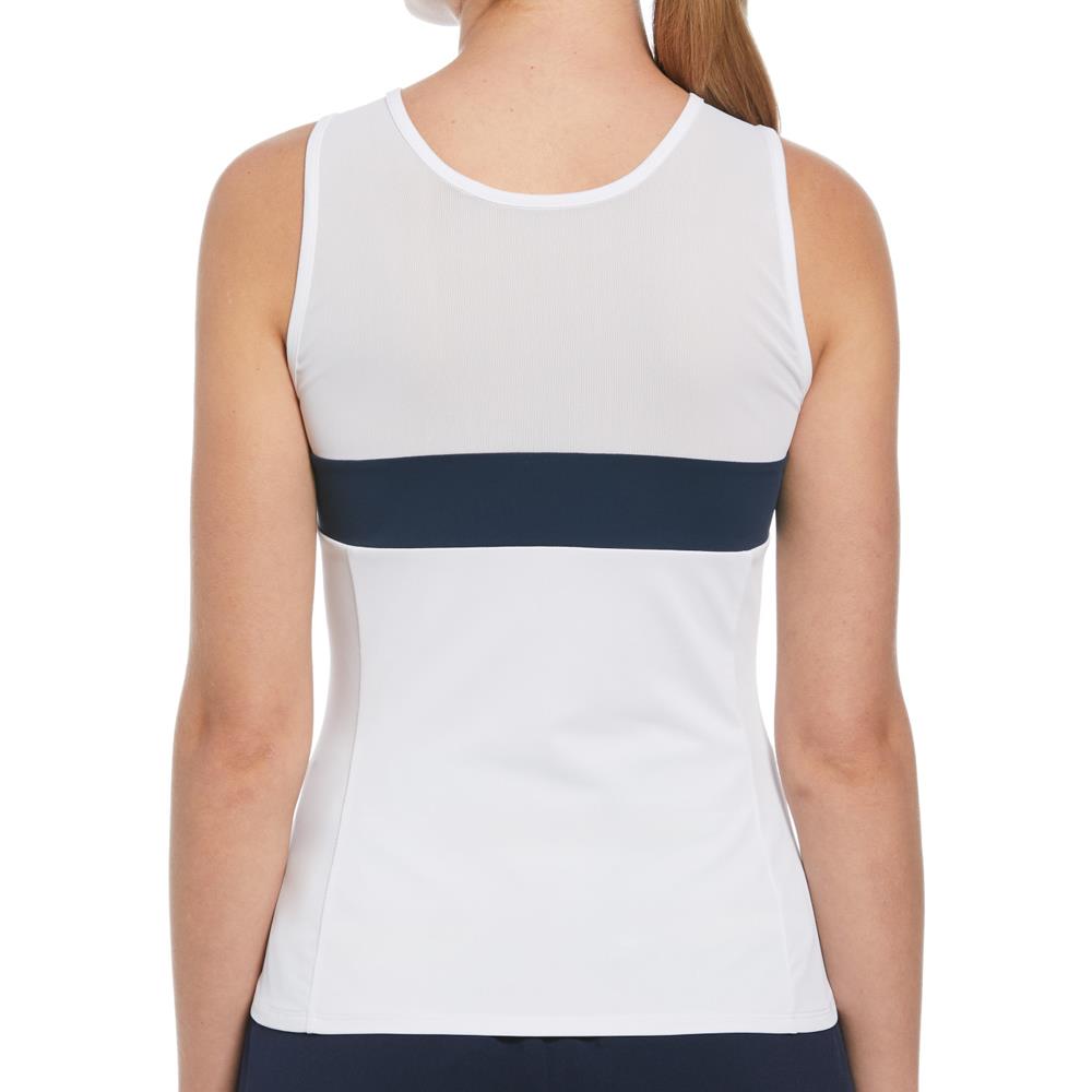 Penguin Women's Scoop Neck Color Block Tank - Bright White