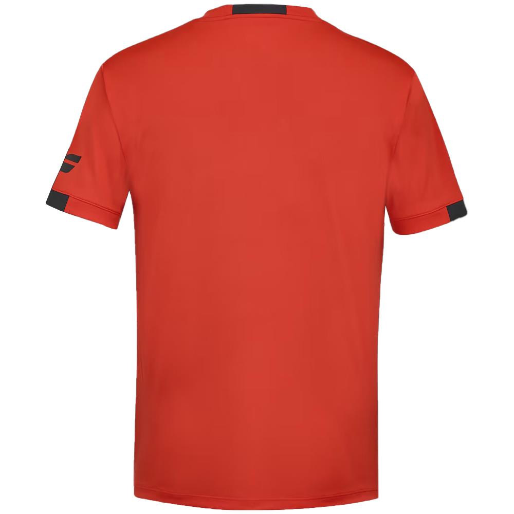 Babolat Boys Play Crew Neck Tee - Fiesta Red
