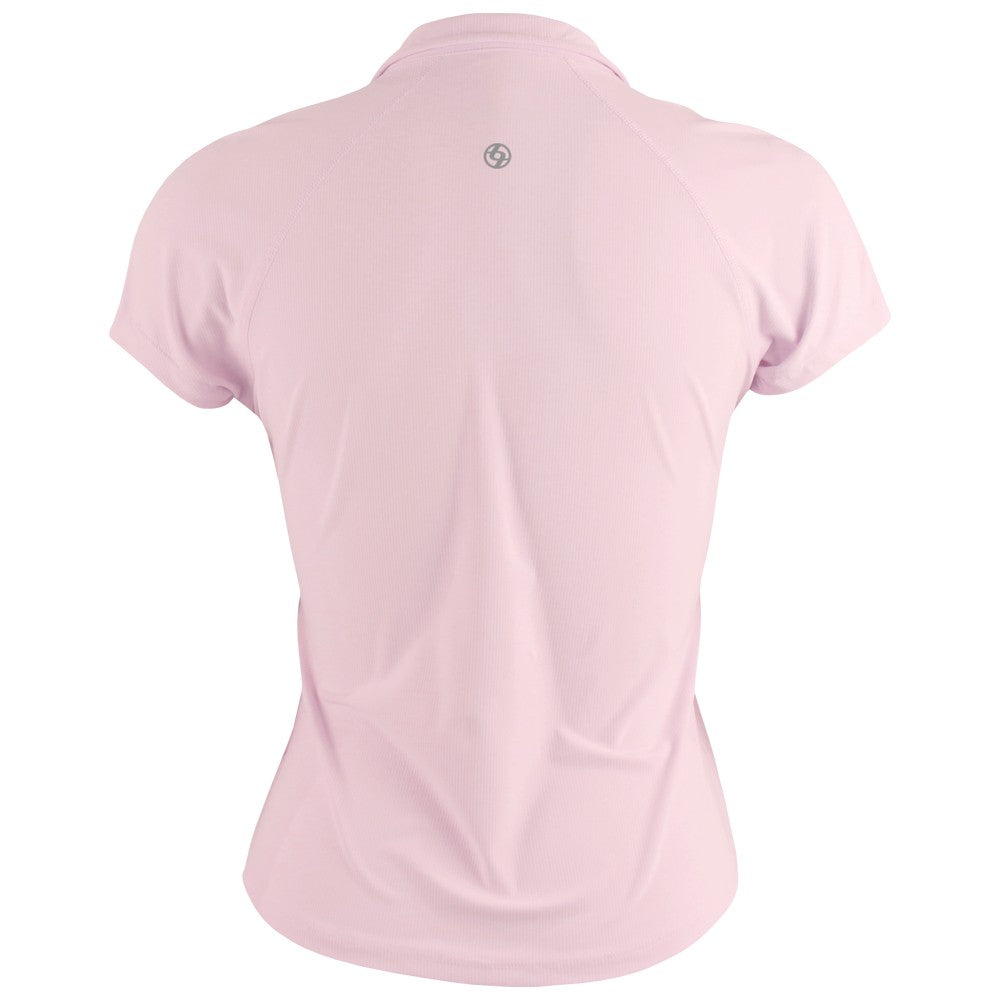 Lija Women's Don't Stop Me Now Sly Zip Mock Top - Blush