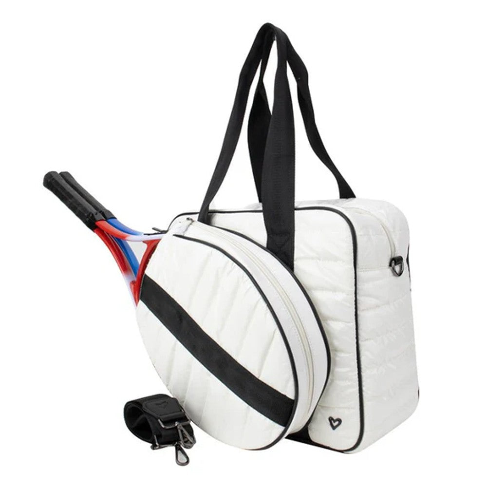 preneLOVE Tennis Puffer Bag - White/Black