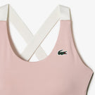 Lacoste Women's Cross Strap Sports Bra - Pink/White