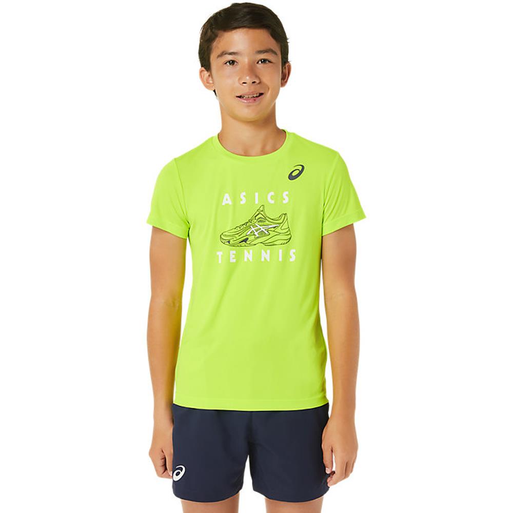Asics Boys Graphic Tennis Shirt - Hazard Green