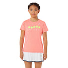 Asics Girls Graphic Tennis Shirt - Guava