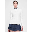 Lija Women's Shine Brighter Angle Longsleeve Top - White/Navy